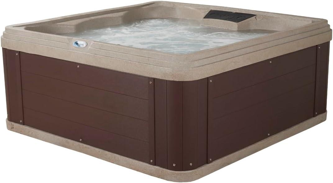 Aqualife® by Strong Spas® Ariana™ 6-Person 30-Jet Lounger Hot Tub Spa with Built-In Ice Bucket, 5 BHP 2-Speed Pump, LED Lighting, 4kW Stainless Steel Heater and Ozonator, Insulated Cover Included & Reviews | Wayfair