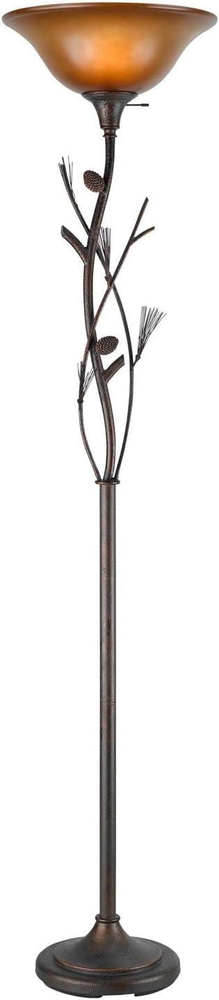 Pinecone Collection 72" Bronze Adjustable Torchiere Lamp