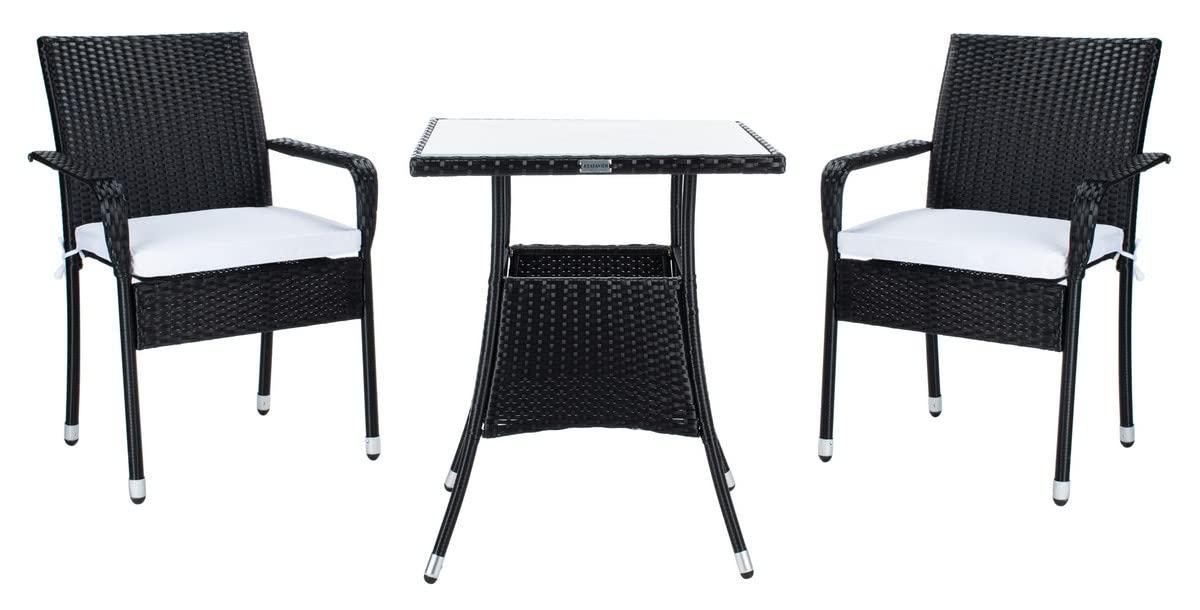 Laban Bistro Set - Outdoor - PAT7718 - Black/White - Safavieh