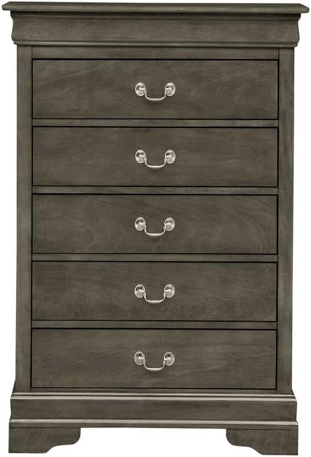 Louis Phillipe 5 Drawer 33'' W Chest