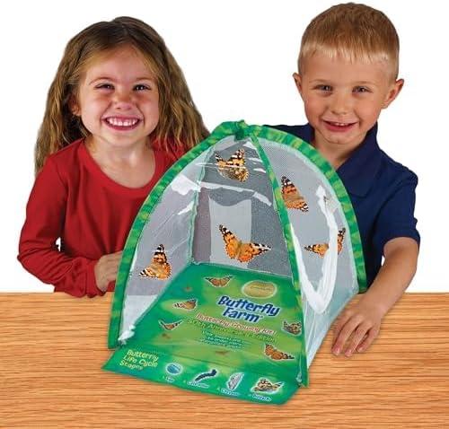 Butterfly Farm Kit with Live Caterpillars and Habitat