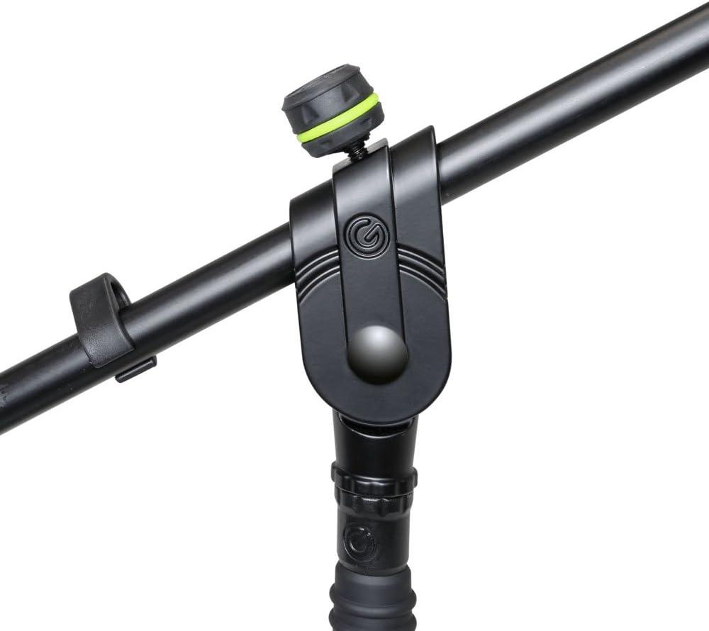 Gravity Stands Microphone Stand With Folding Tripod Base And 2-Point Adjustment Telescoping Boom Short