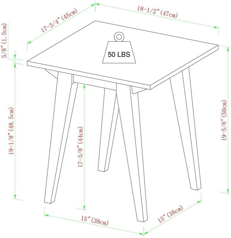 Minimalist Solid Wood Accent Side Table - English Oak