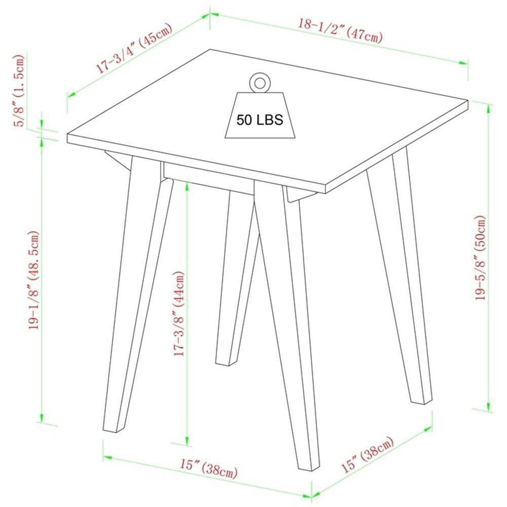 Minimalist Solid Wood Accent Side Table - English Oak