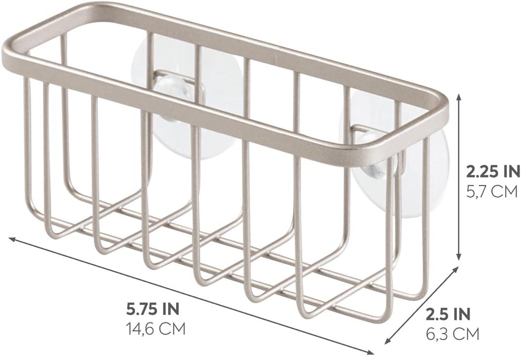 Satin Stainless Steel Suction Kitchen Sink Caddy