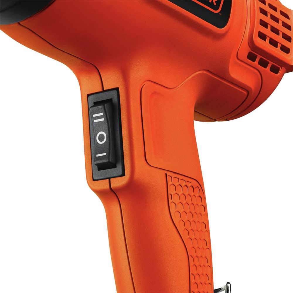 BLACK+DECKER HG1300 1350 W 120 V Corded Heat Gun, with 2 Temperature Settings, Orange
