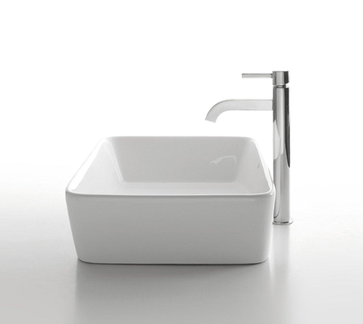 Ceramic Ceramic Rectangular Vessel Bathroom Sink