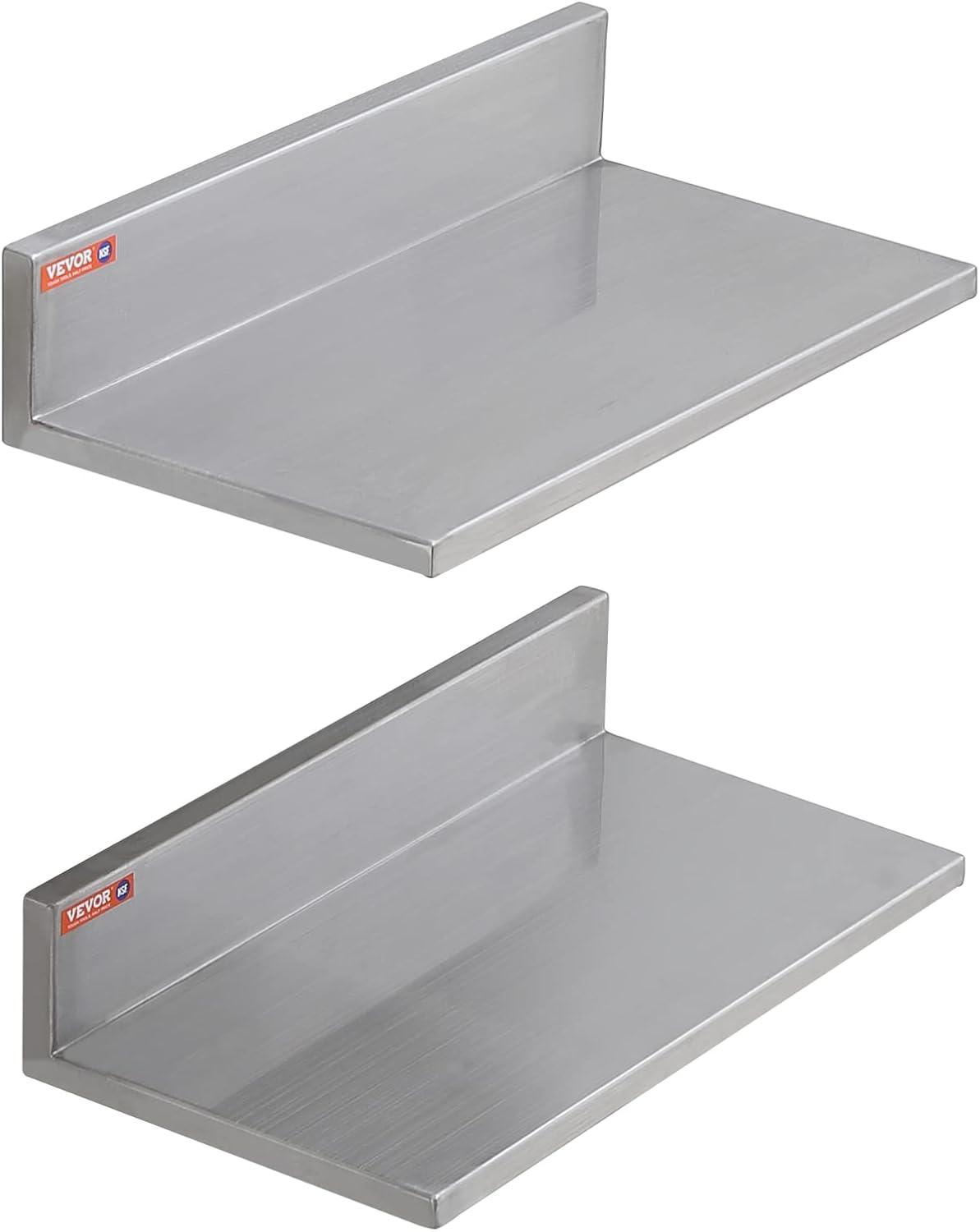 2 Piece L-Shaped Metal Floating Shelf (Set of 2)