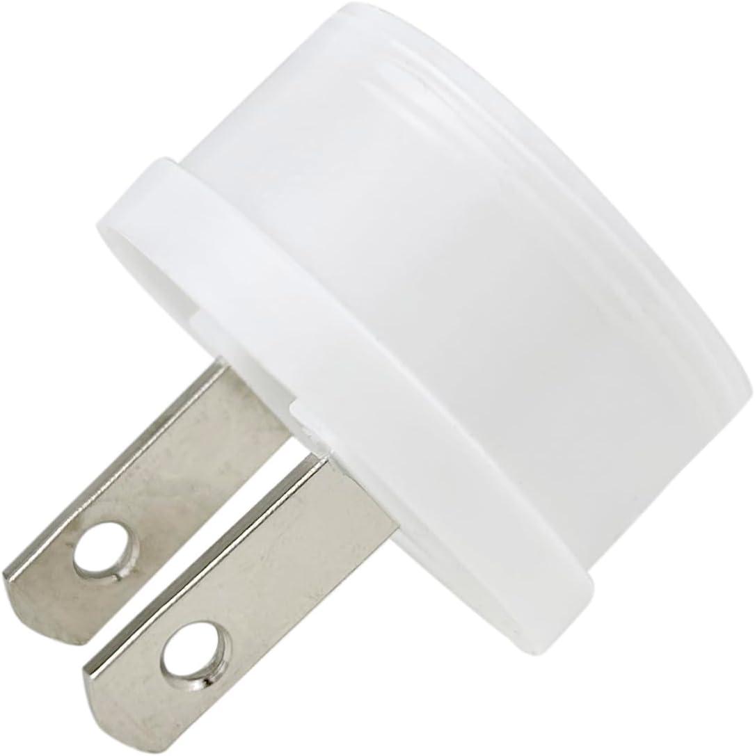 White Plug-in Night Light with Flat Surface for Decorating, Pkg/3