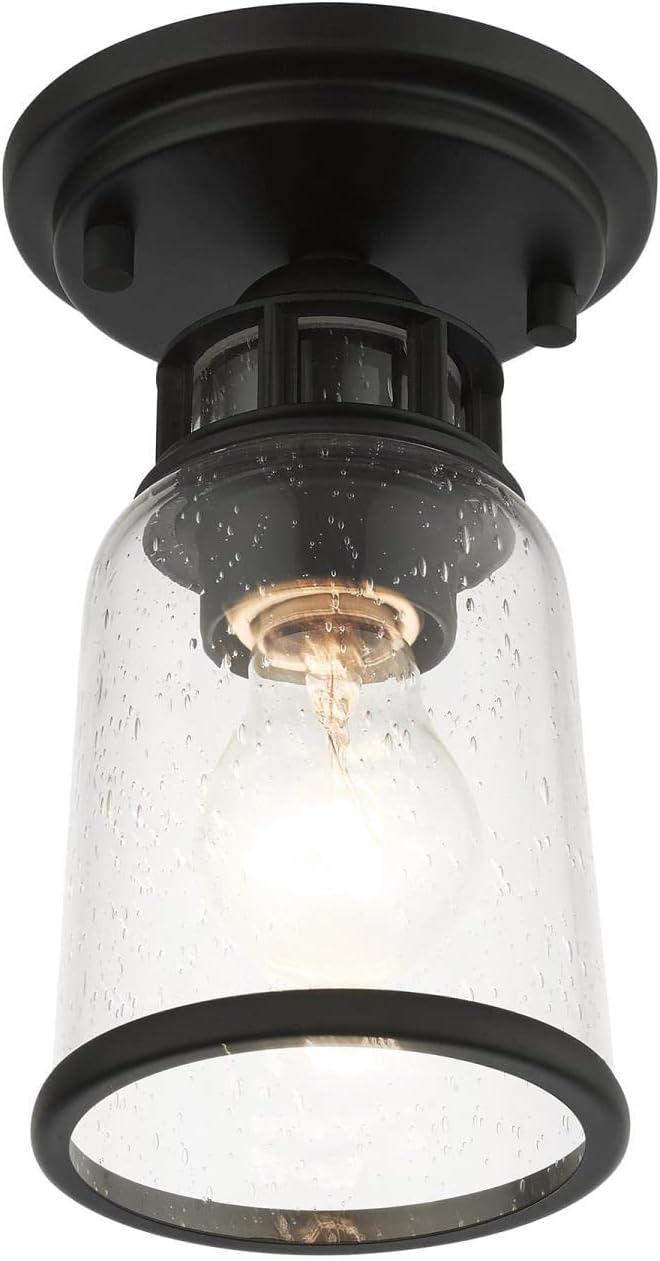 Livex Lighting Lawrenceville 1 - Light Flush Mount in  Black