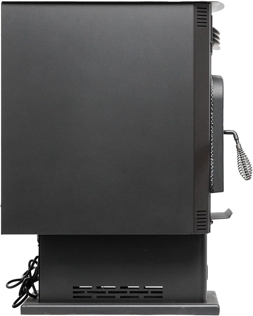 Ashley Black Steel Medium Pedestal Wood Pellet Stove