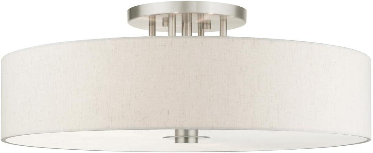 Livex Lighting Meridian 6 - Light Semi-Flush Mount in  Brushed Nickel
