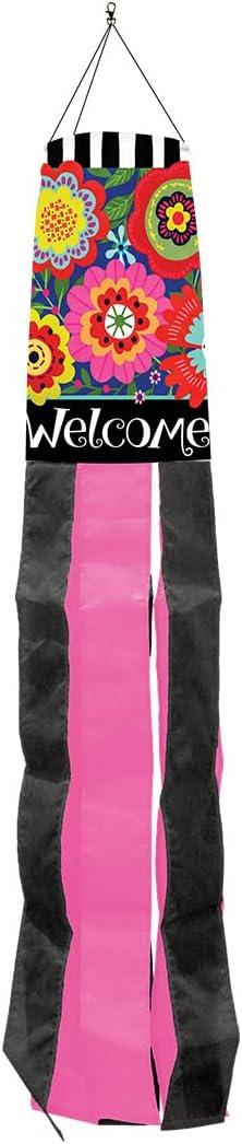 Briarwood Lane Spring Bright Blooms Windsock Wind Twister 40x6