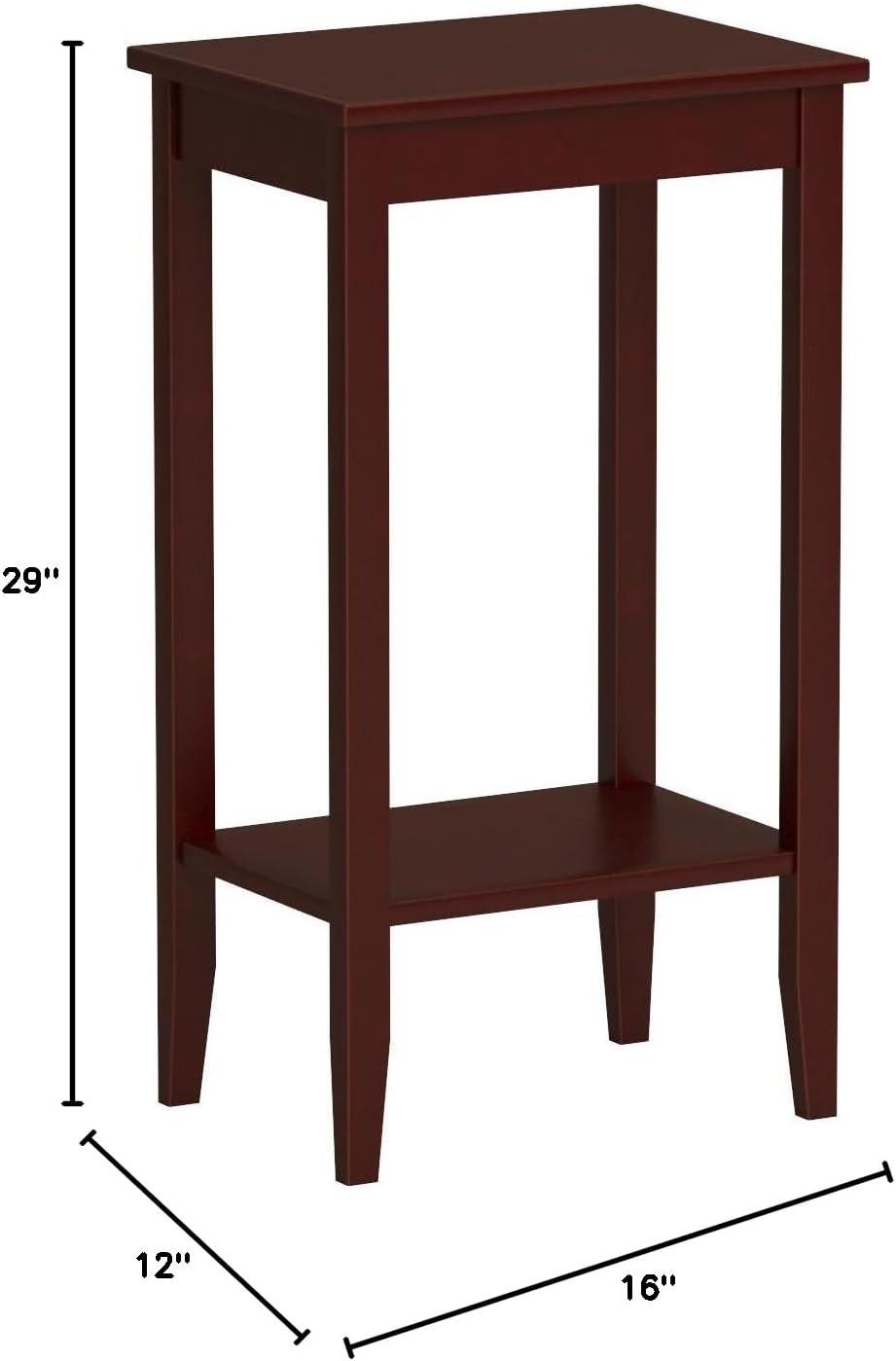 Rosewood Tall Rectangular Solid Wood End Table