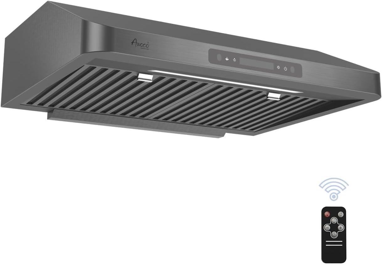 Awoco Awoco 30" Stainless Steel 900 CFM Ducted (Vented) Under Cabinet Range Hood with Baffle Filter
