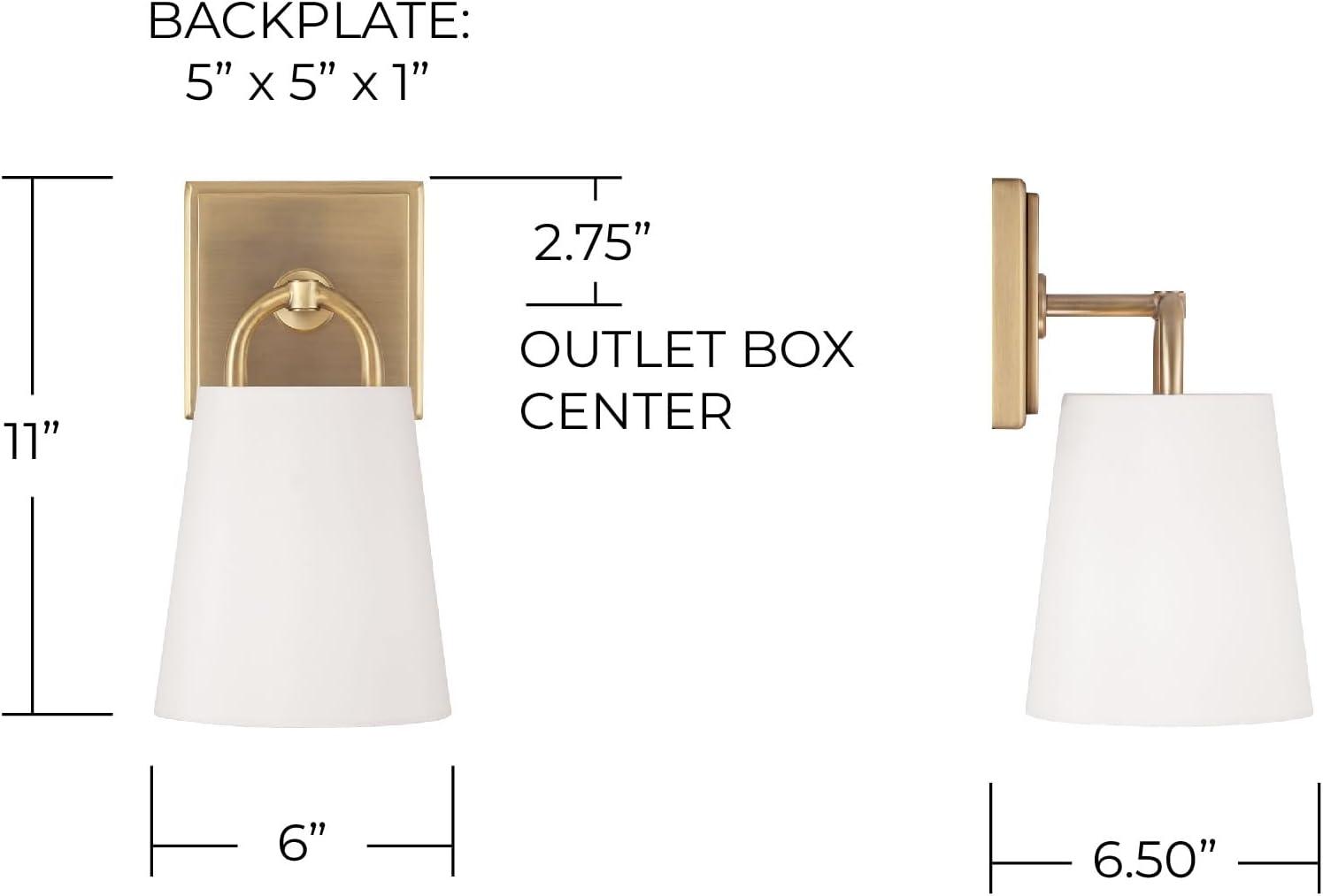 Capital Lighting 649411 Brody 11" Tall Wall Sconce - Brass