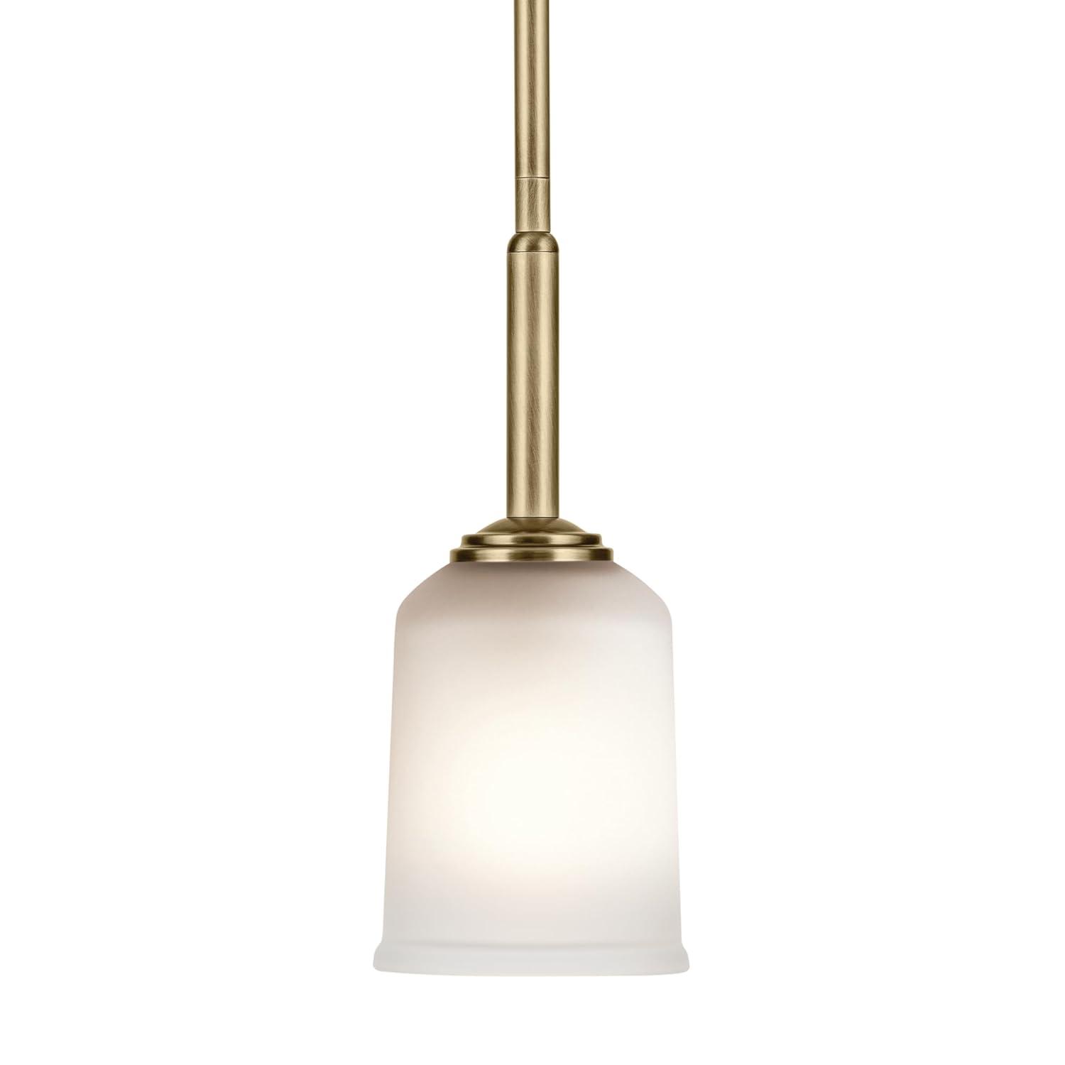 Natural Brass Mini Pendant with Clear Glass Shade