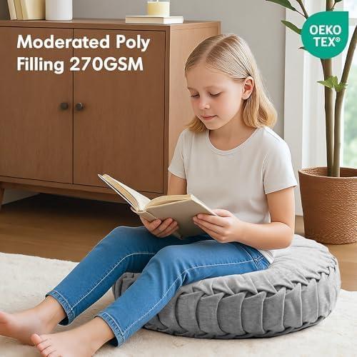 Intelligent Design Loretta Poly Chenille Round Floor Pillow Cushion