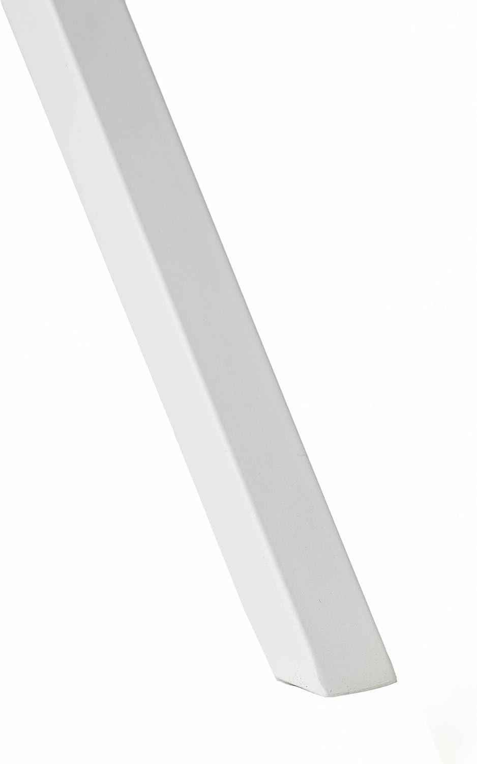 Alexandria Large White Wood Computer Desk with Document Shelf