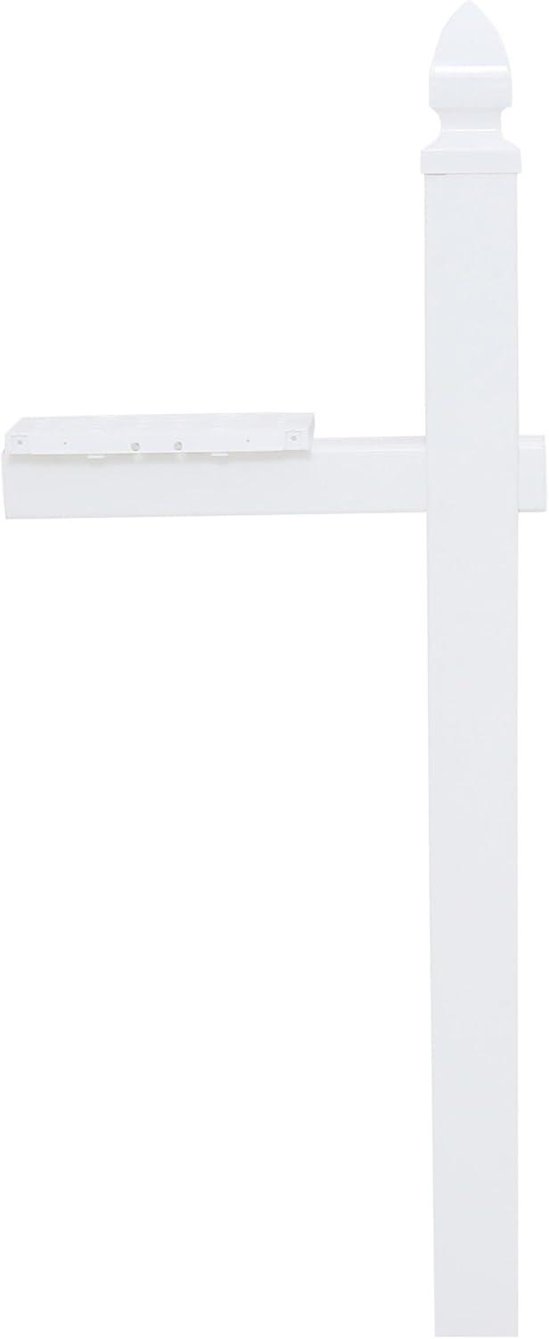 Gibraltar Mailboxes Whitley 57 in. White PVC Mailbox Post
