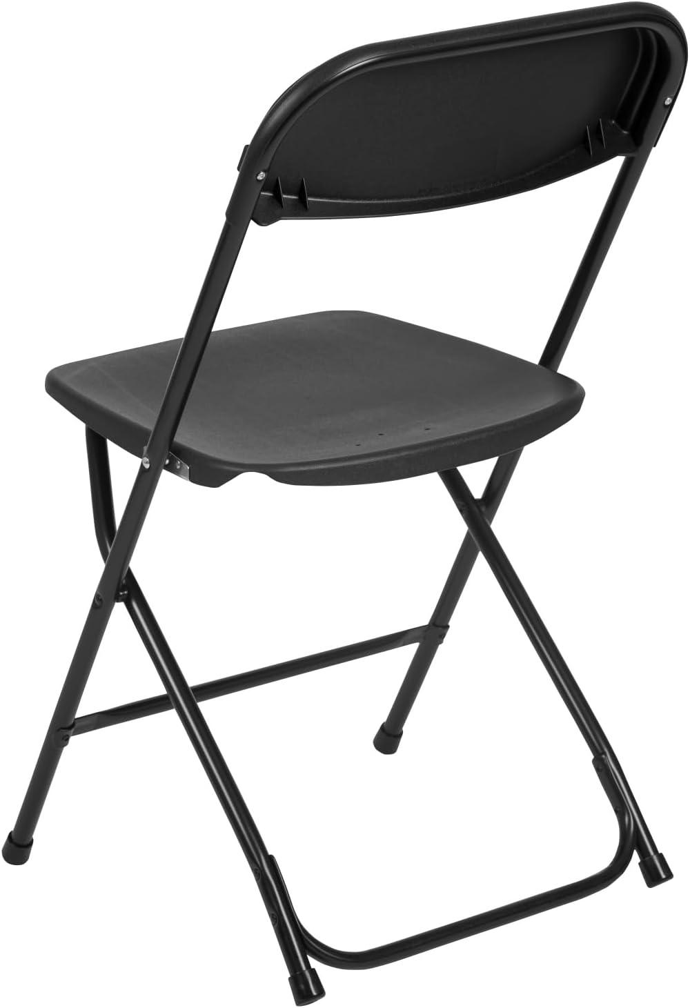 Hercules Series 650LB Capacity Black Metal Folding Chair Set