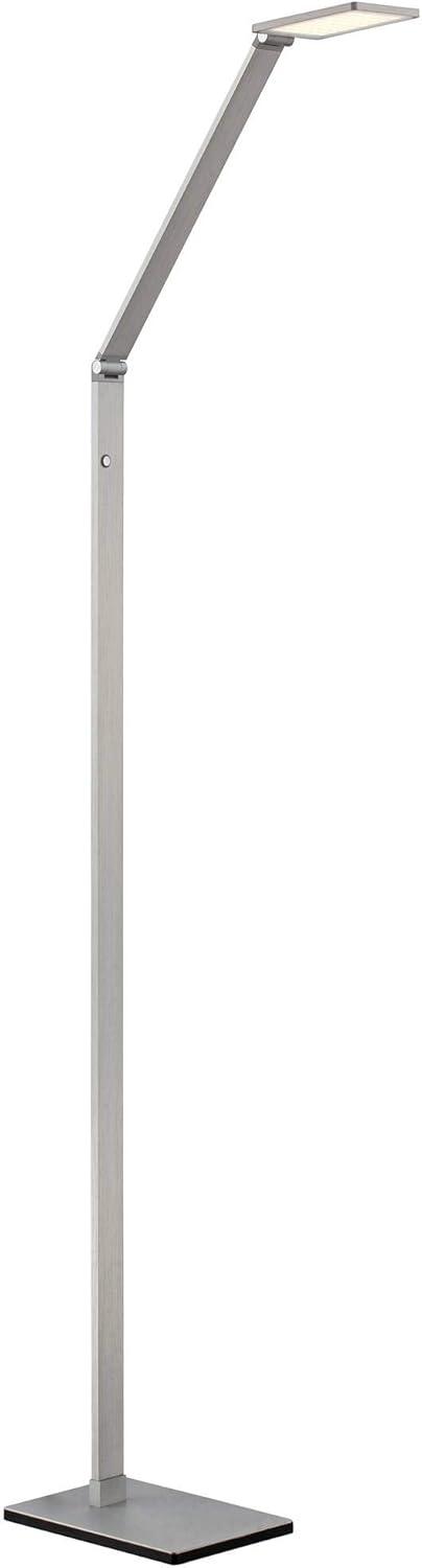 Bentley LED Task Floor Lamp 61" Tall Adjustable Silver Aluminum