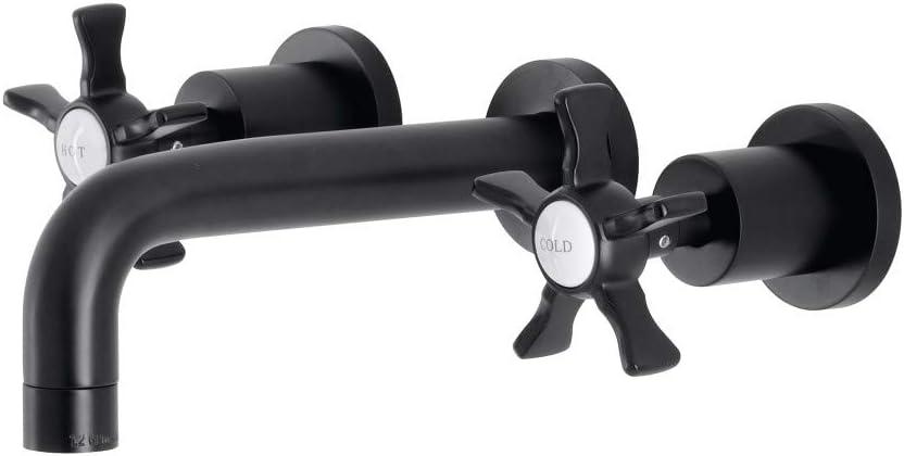 Kingston Brass Hamilton Two-Handle 3-Hole Wall Mount Bathroom Faucet