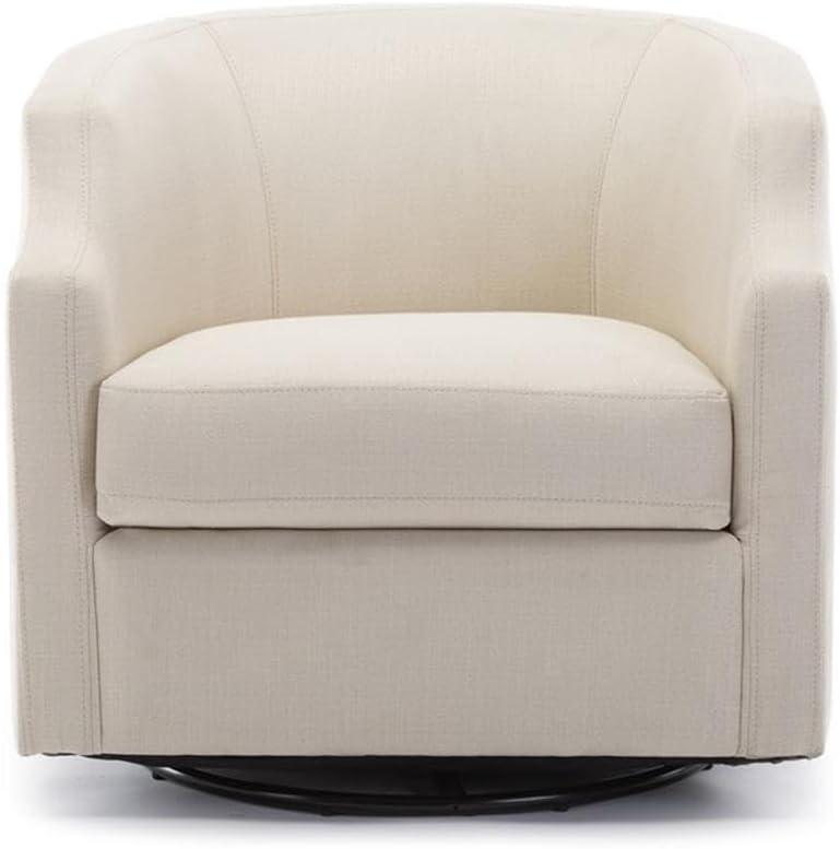 Debbie 77.47cm Wide Polyester Swivel Barrel Chair