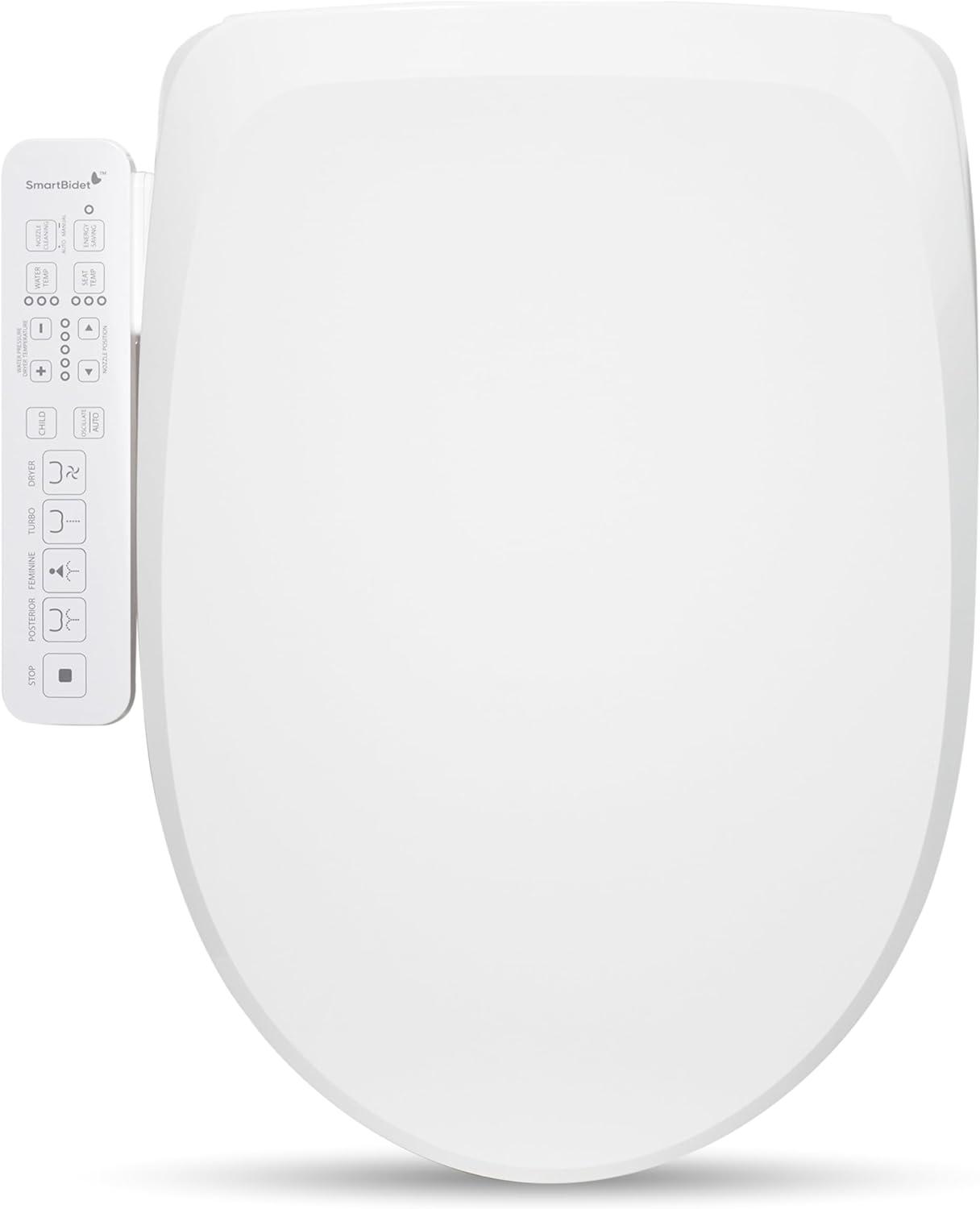 SB-2600 Electric Bidet Toilet Seat with Unlimited Heated Water and Touch Control Panel for Elongated Toilets White - SmartBidet: Polypropylene