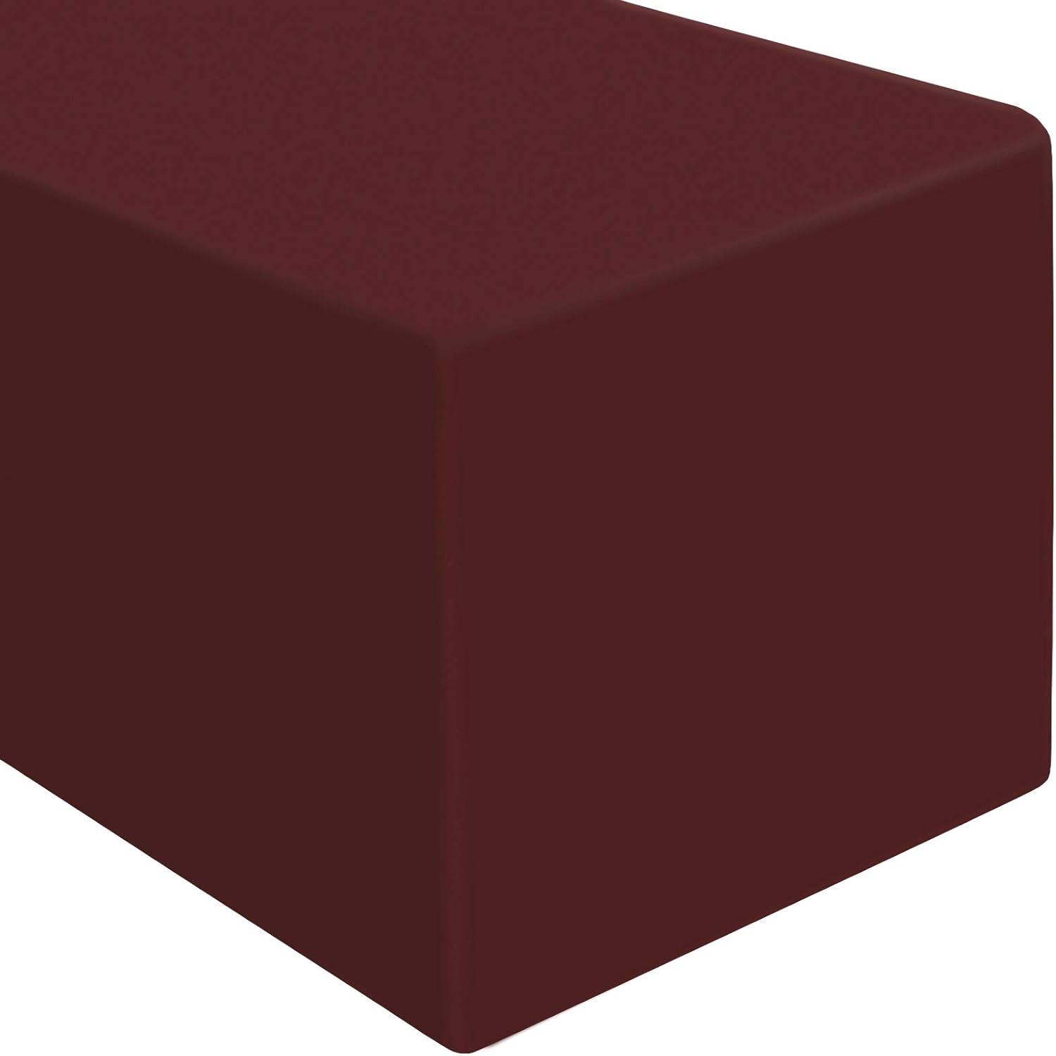 Lann's Linens Solid Color Polyester Fitted Rectangular Tablecloth
