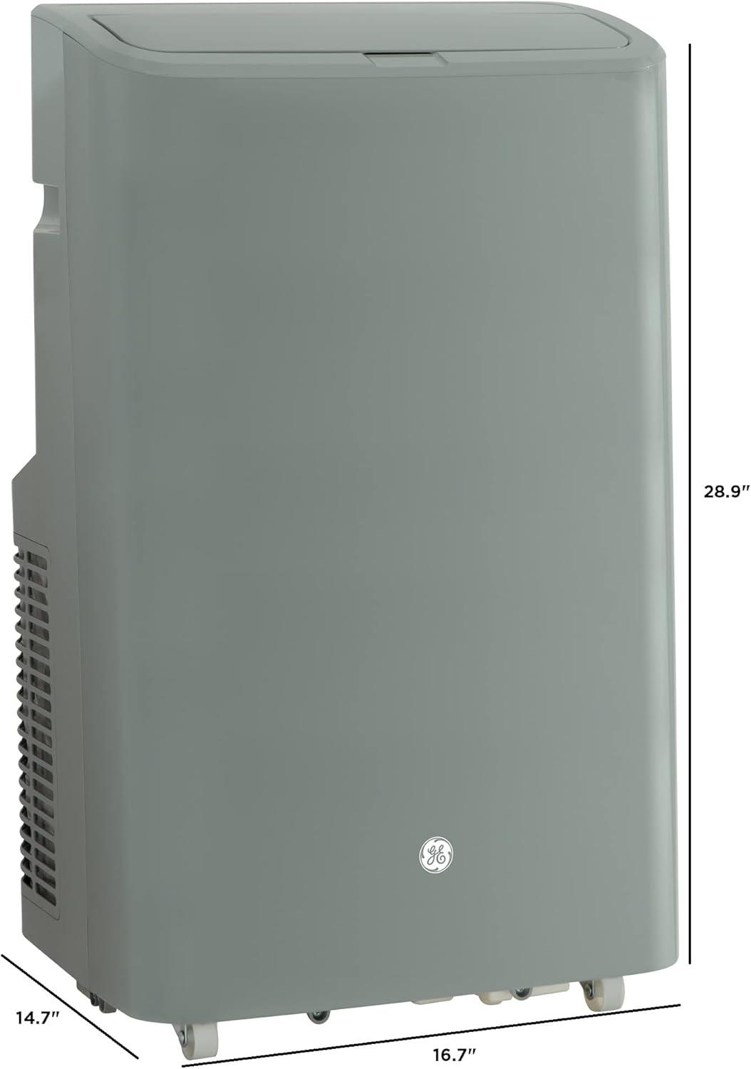 GE 8,500 BTU Heat & Cool Portable Air Conditioner for Medium Rooms up to 350 sq ft, Gray