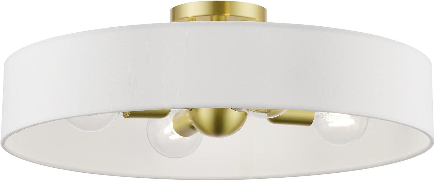 Livex Lighting Venlo 4 - Light Semi-Flush Mount in  Black/Brushed Nickel