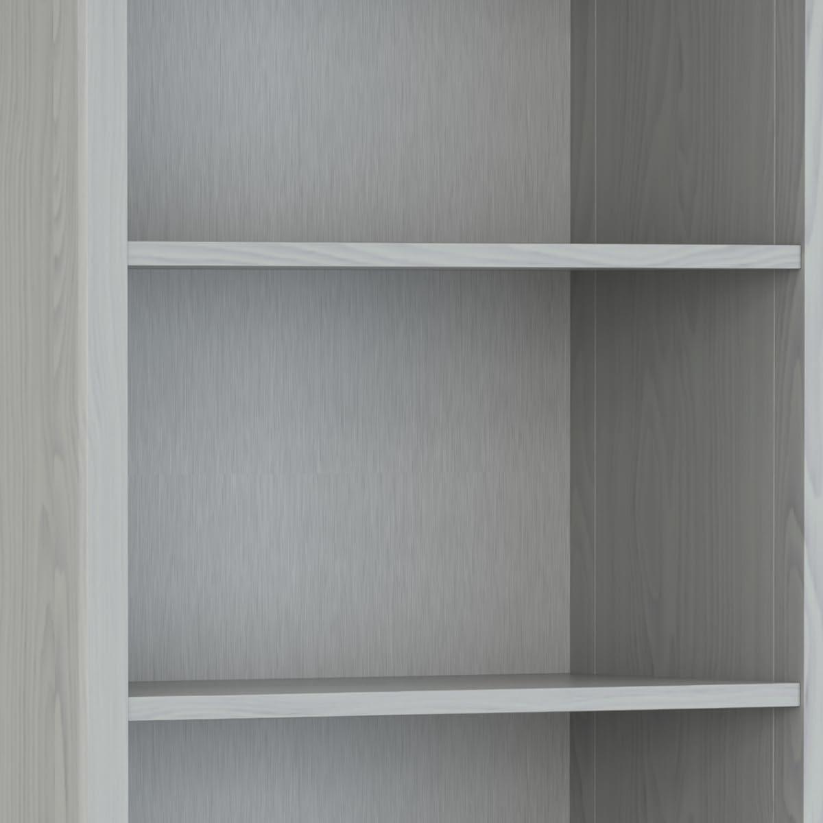 Simpli Home Amherst 30"W Solid Wood 5 Shelf Bookcase with Adjustable Shelves