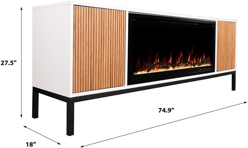 Modern Ember Emory Smart Electric Fireplace Tv Stand | 42” Firebox Heater | With Wi-fi App