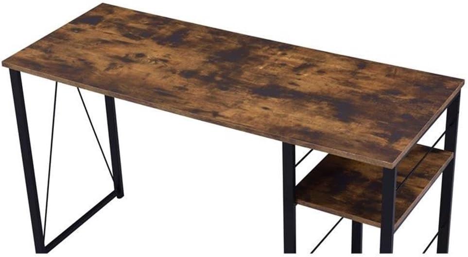 ACME Vadna Writing Desk in Weathered Oak and Black