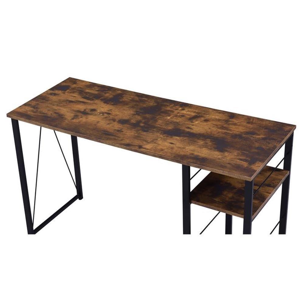 ACME Vadna Writing Desk in Weathered Oak and Black