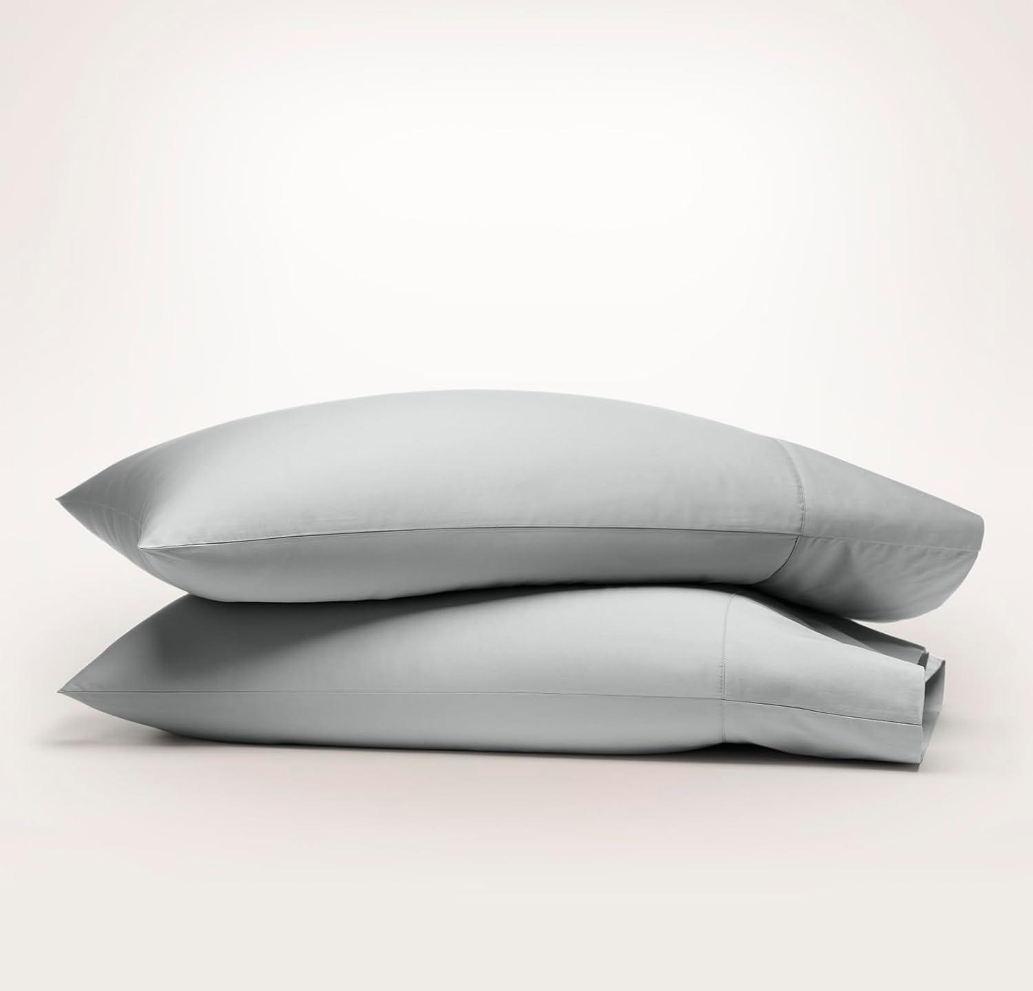 Standard Organic Cotton Light Gray Pillowcase Set