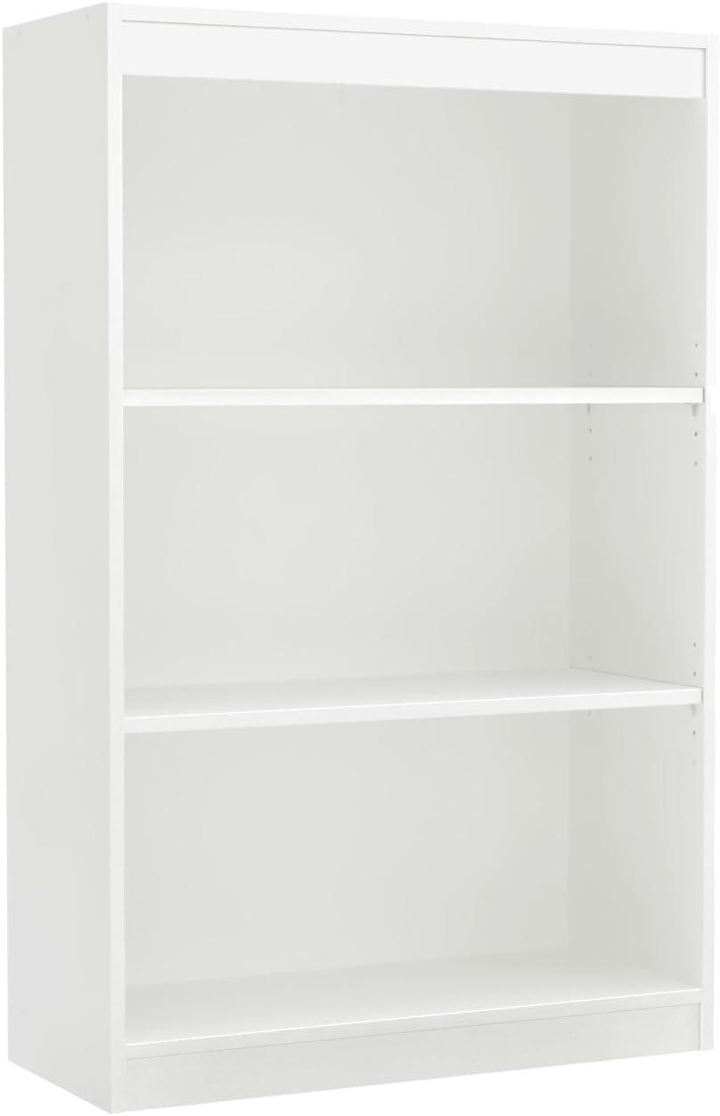 South Shore Smart Basics Bookcase with 3 Shelves, Pure White