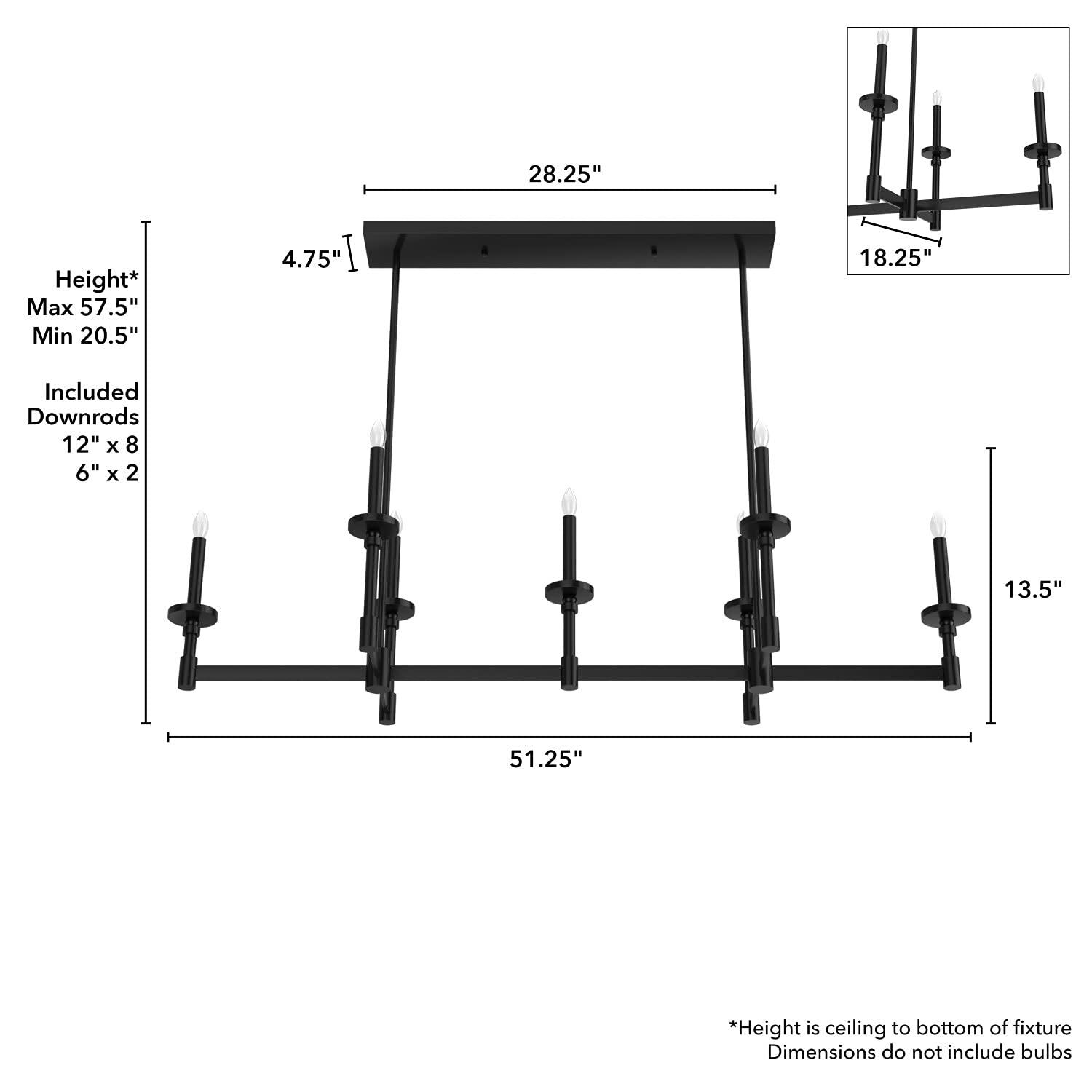 Briargrove 7 - Light Candle Style Modern Linear Pendant