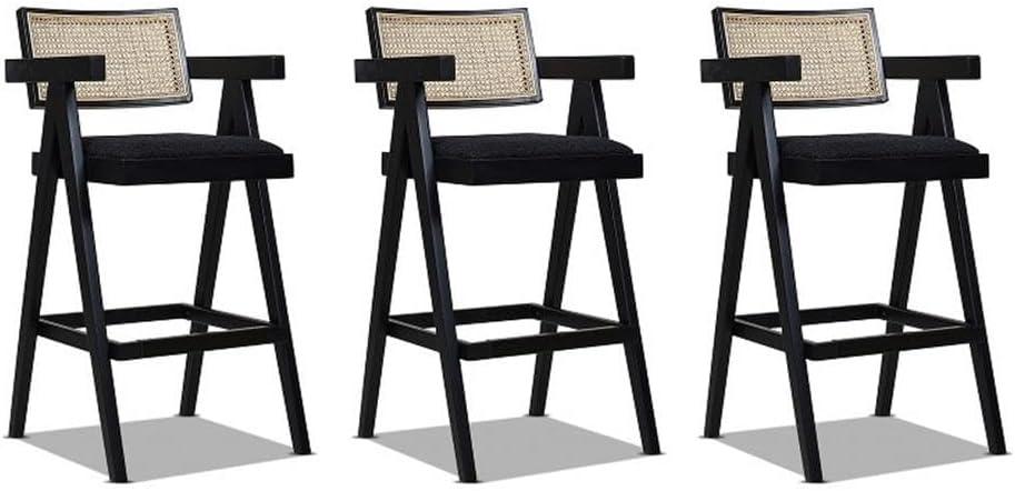 Jennifer Taylor Home Milan 29.5" Modern Resin Webbing Back Bar Stool with Arms