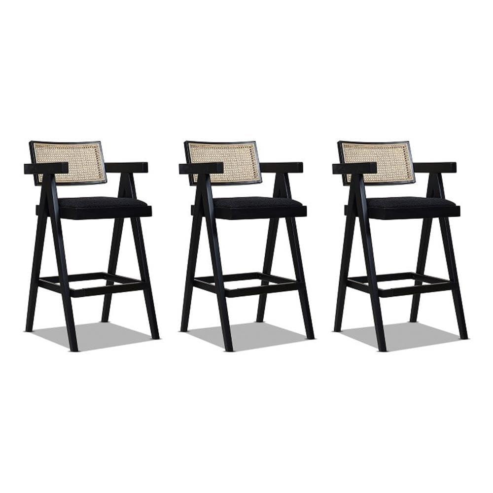 Jennifer Taylor Home Milan 29.5" Modern Resin Webbing Back Bar Stool with Arms