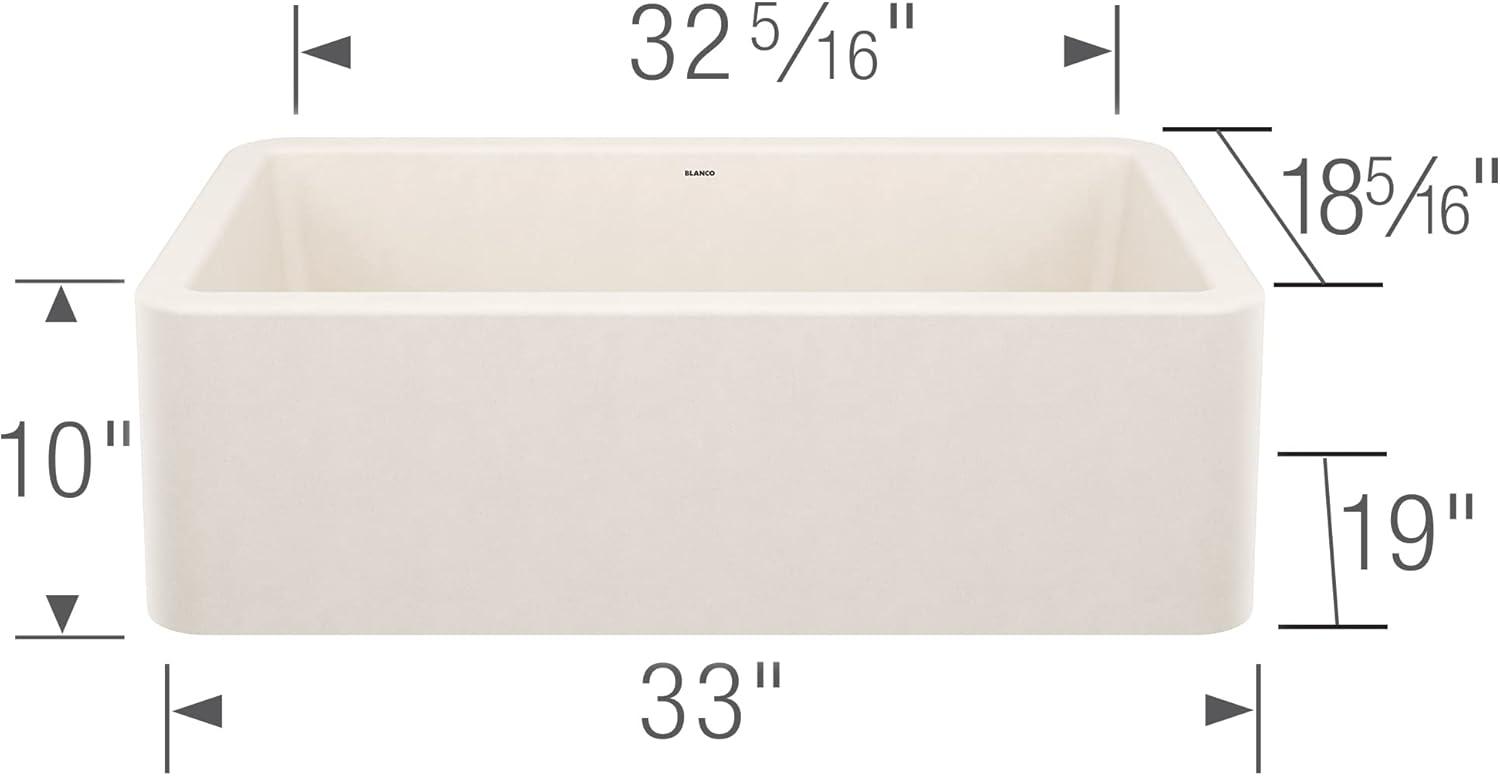 Ikon SILGRANIT 33" L x 19" W Farmhouse Sink