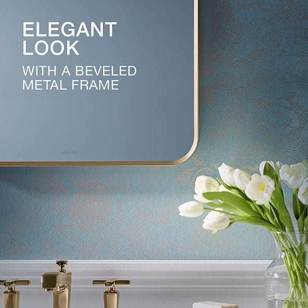 KOHLER Essential Rectangular Wall Mirror, Bathroom / Vanity Mirror with Frame