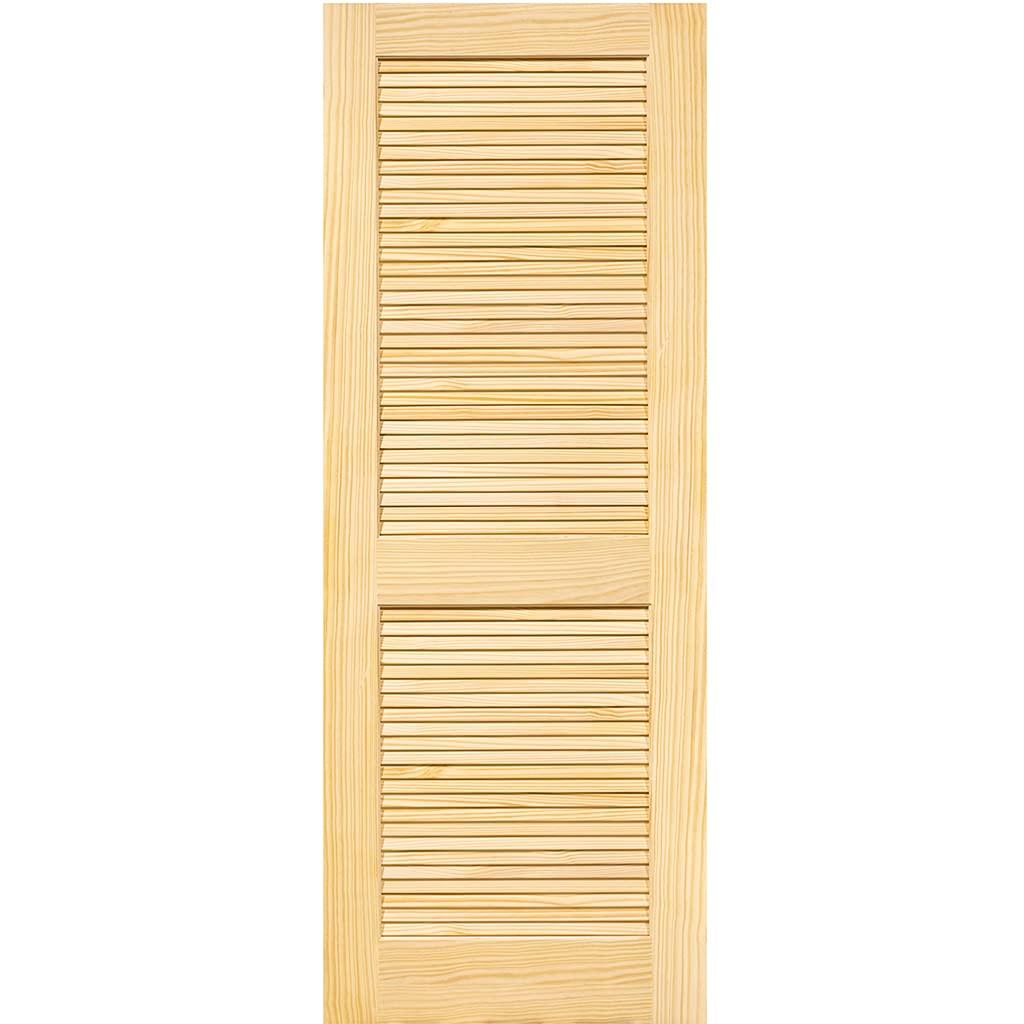 Kimberly Bay Louvered Solid Wood Unfinished Slab Standard Door