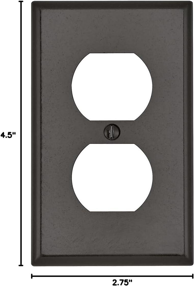 Brown Thermoset 1-Gang Duplex Receptacle Wall Plate