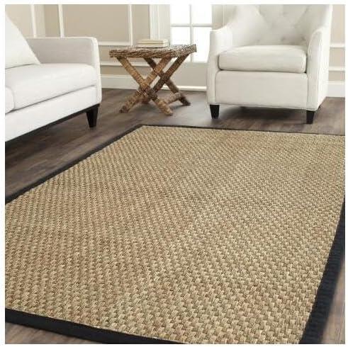 Natural Fiber NF114 Power Loomed Indoor Accent Rug - Natural/Black - 3'x5' - Safavieh.