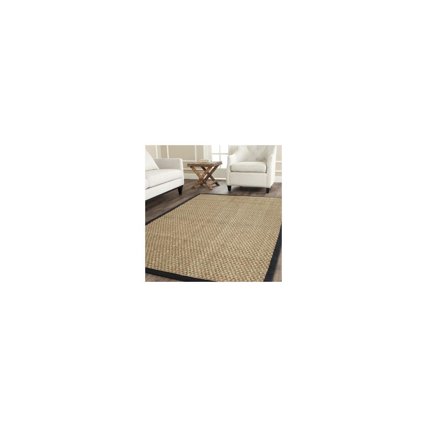 Natural Fiber NF114 Power Loomed Indoor Accent Rug - Natural/Black - 3'x5' - Safavieh