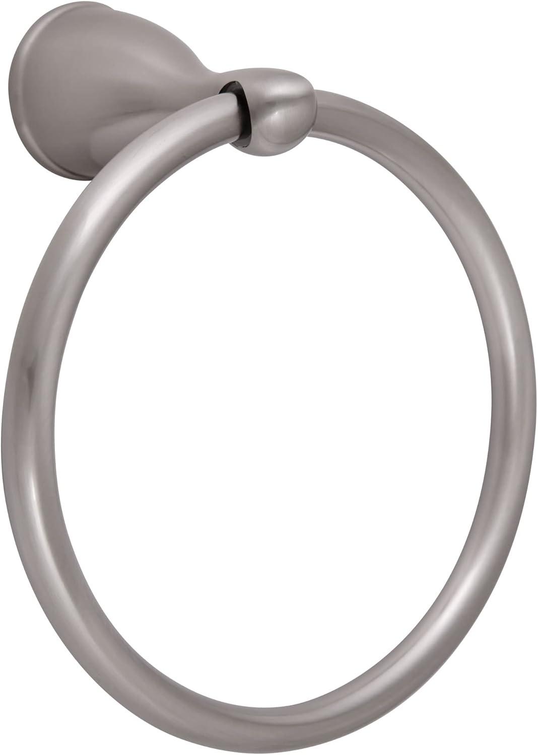 Brushed Nickel Wall Mounted Towel Ring with Zinc Base