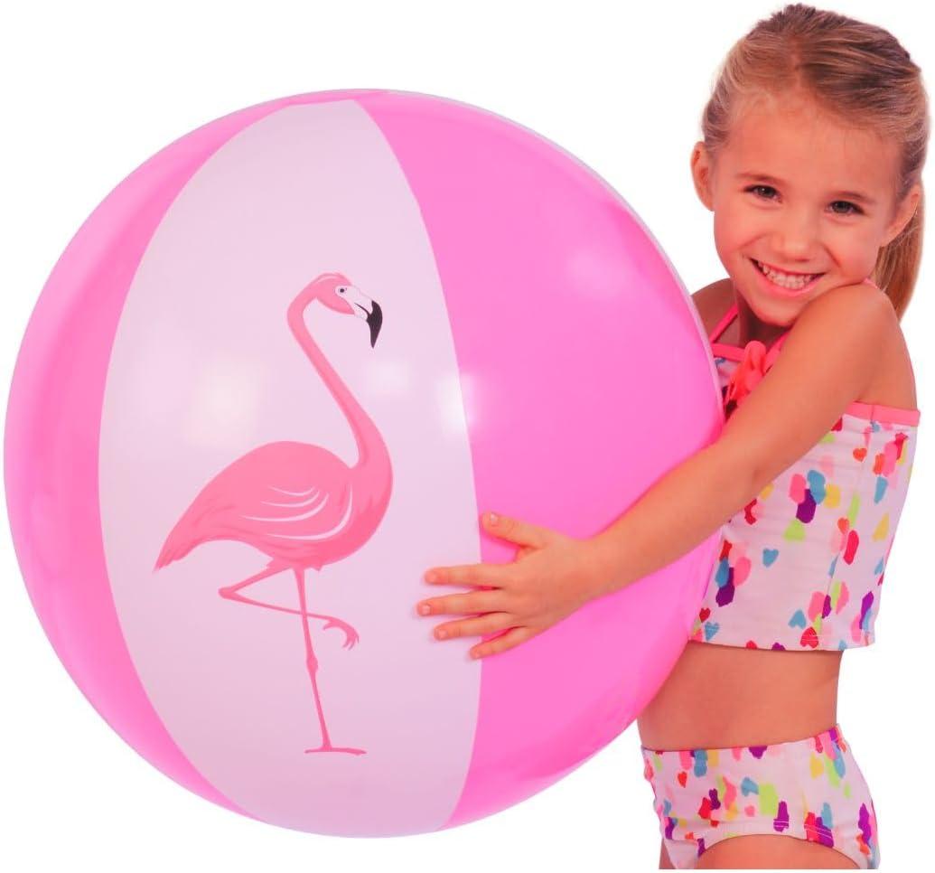 CocoNut Outdoor 27" Jumbo Beach Ball (3-Pack) - Pink Flamingo