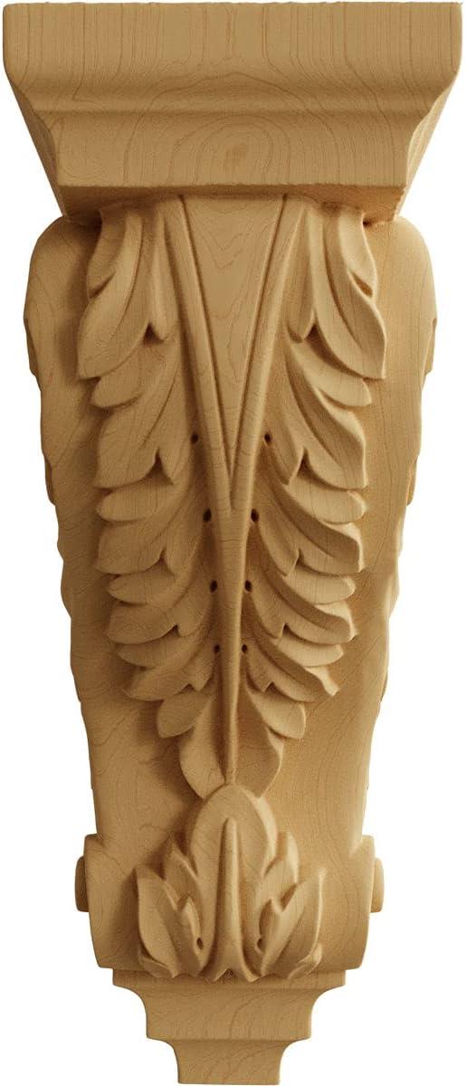 Large Acanthus Alder Wood Corbel 5"W x 7"D x 14"H